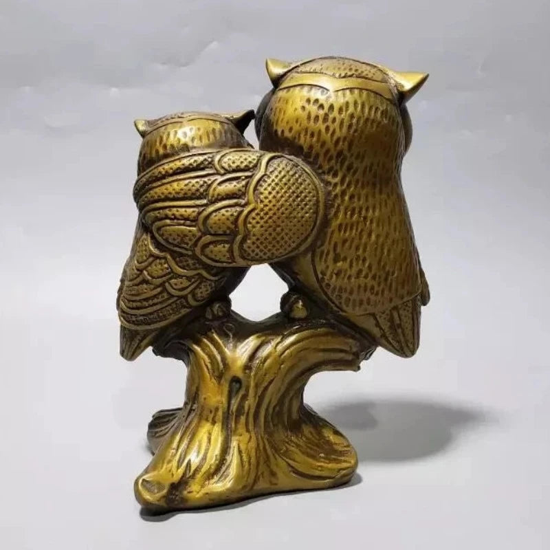 Brass Owl Statue