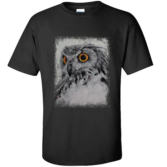 Owl T-Shirt Black Black