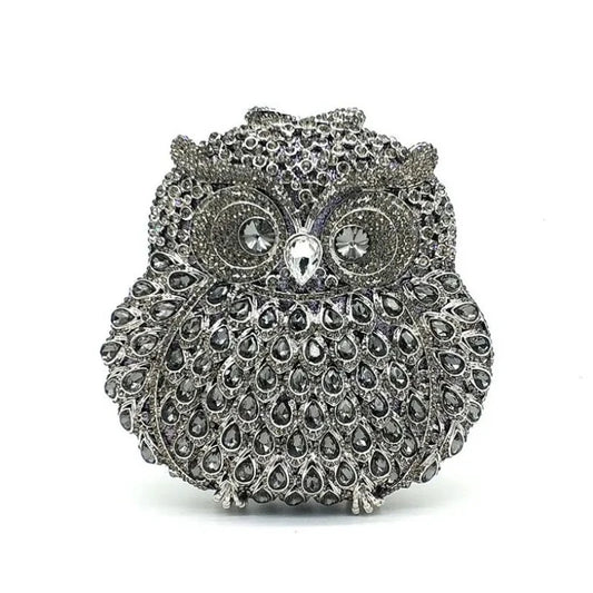 Owl Clutch Bag Gray