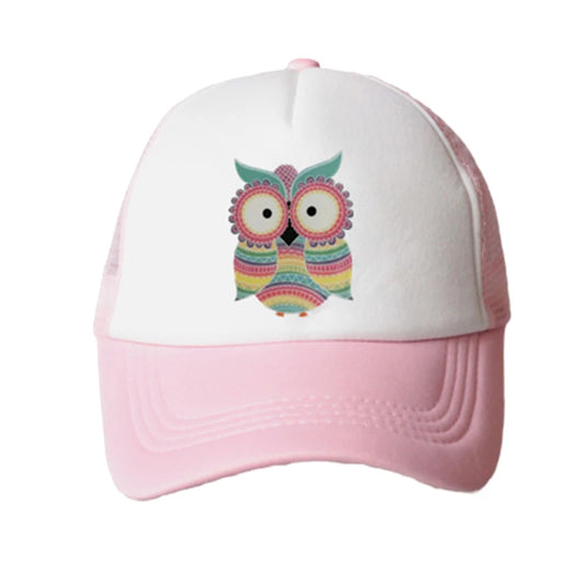 Pink Owl Hat (Kids Size) Pink 3-8 years