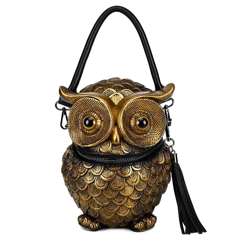 Owl Shaped Bag Gold (20cm<Max Length<30cm)