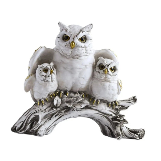 White Owl Statue WHITE