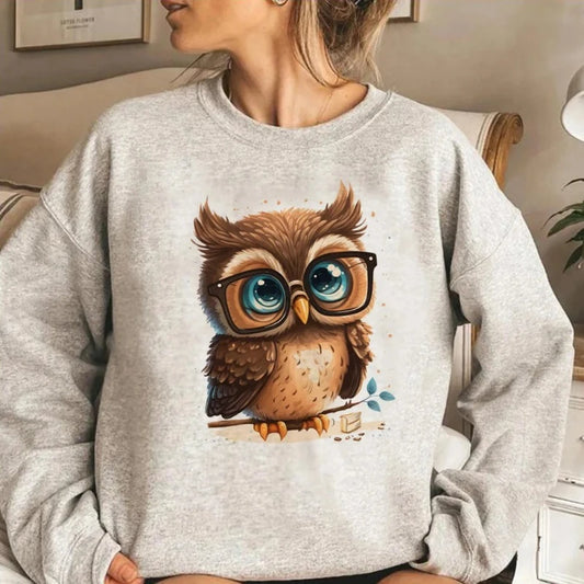 Owl Eyes Sweater Gray