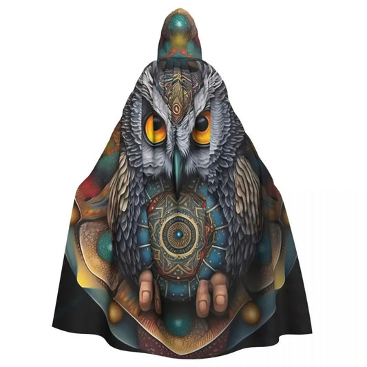 Adult Owl Costume Black gray One Size