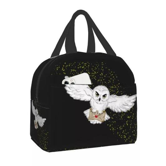 Owl Lunch Bag Black 22x20x13cm