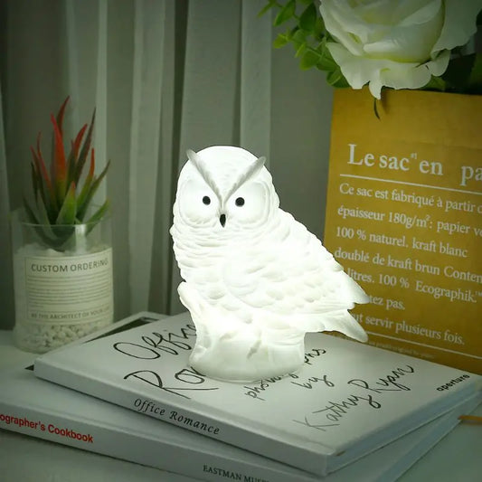 White Owl Lamp White