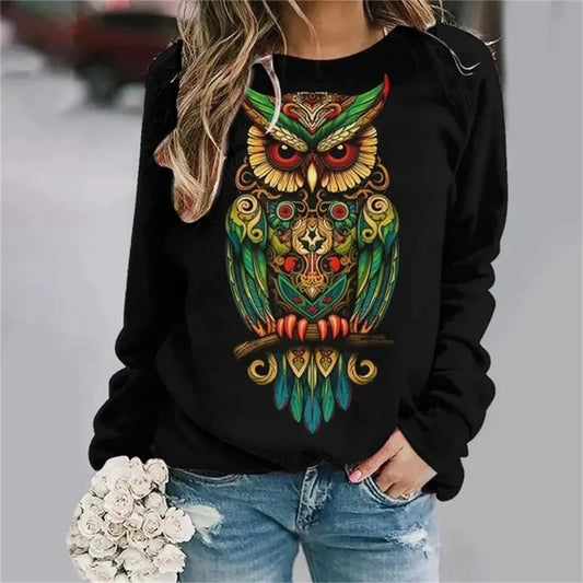 Green Owl Sweater Black Green CHINA