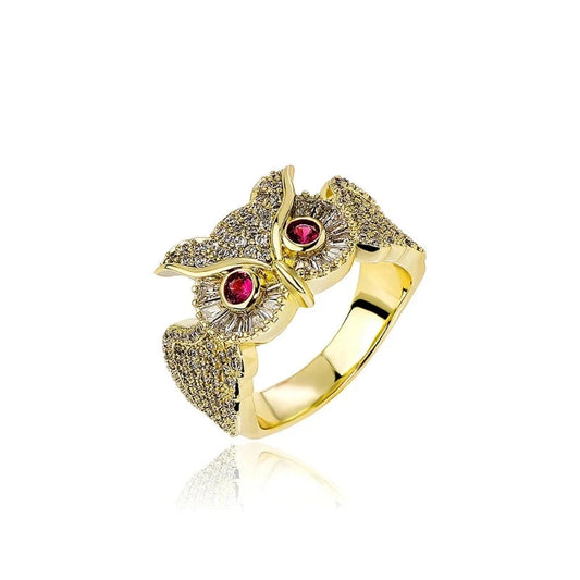 Diamond Owl Ring Gold United States
