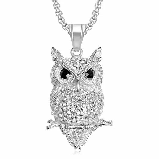 Stainless Steel Owl Necklace
